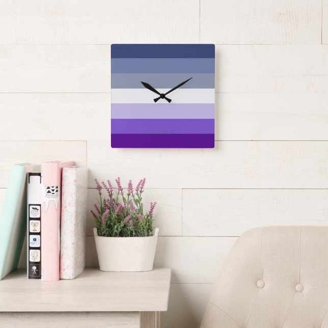Horloge Carrée Le drapeau de la fierté lesbienne boucher de Slipp (Salle de lecture)