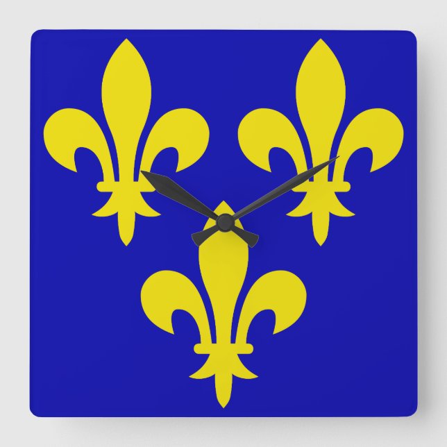 Horloge Carrée Le drapeau médiéval de France (Recto)