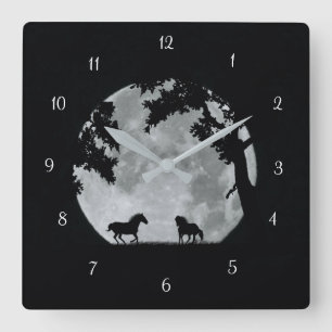 Horloge Carrée Le Fantasy de Horses
