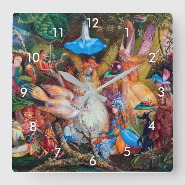 Horloge Carrée Le favori des fées, John Anster Fitzgerald (Recto)