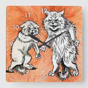 Horloge Carrée Le feu de l'esprit, Louis Wain