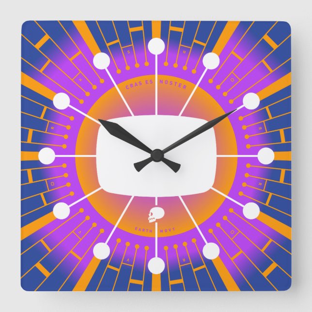 Horloge Carrée Le futur est à nous (Recto)