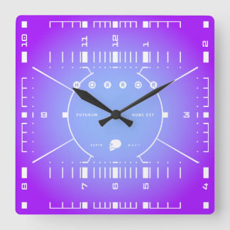 Horloge Carrée Le futur est maintenant