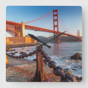 Horloge Carrée Le Golden Gate Bridge depuis Fort Point