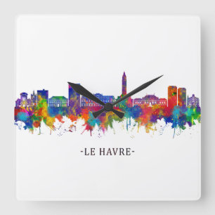 Horloge Carrée Le Havre France Skyline