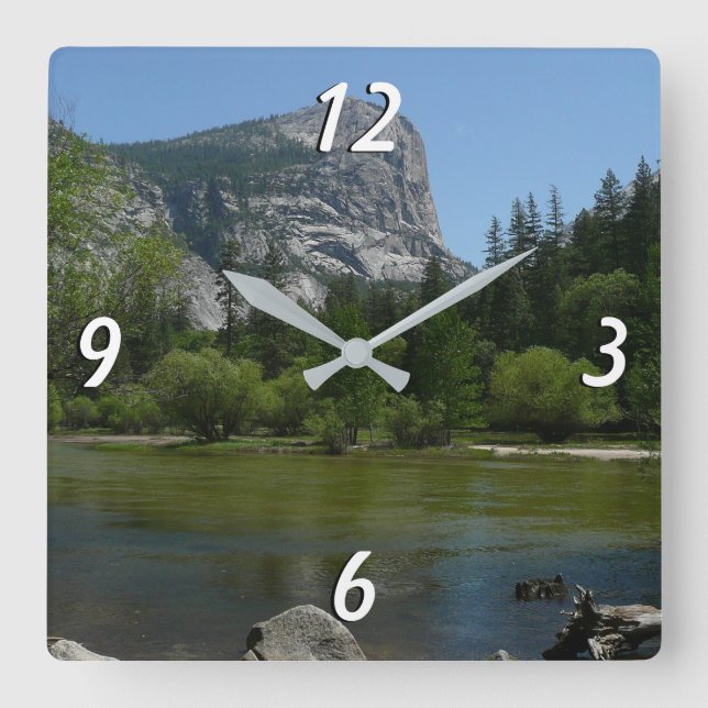 Horloge Carrée Le lac Mirror II dans le parc national de Yosemite (Recto)