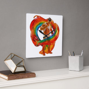Horloge Carrée Le masculinités moderne et frappant de SlipperyJoe
