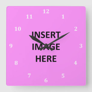 Horloge Carrée Le modèle fait sur commande blanc de numéros de