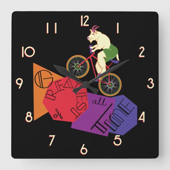 Horloge Carrée Le plus grand de All Time VTT chèvre (Recto)