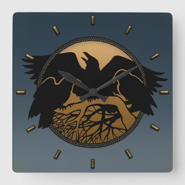 Horloge Carrée Le poison de Wall Clock Bird (Recto)