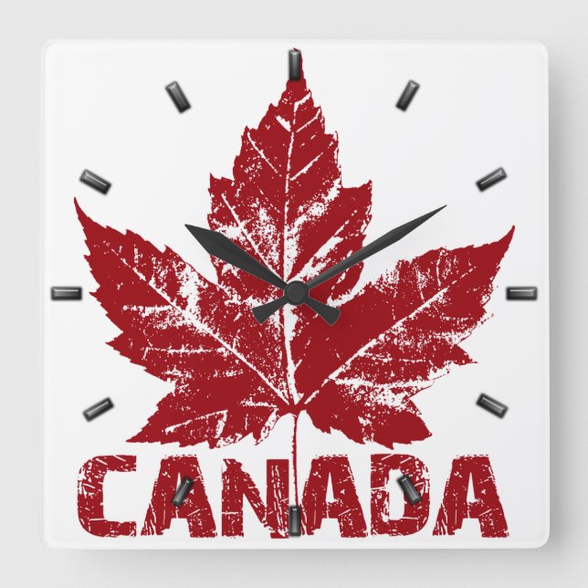 Horloge Carrée Le poison de Wall Clock Cool Canada (Recto)