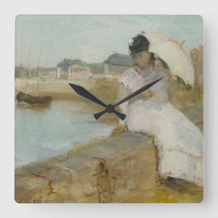 Horloge Carrée Le port chez Lorient, 1869 (huile sur la toile)