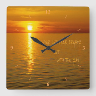 Horloge Carrée Le rêve des îles suédoises.