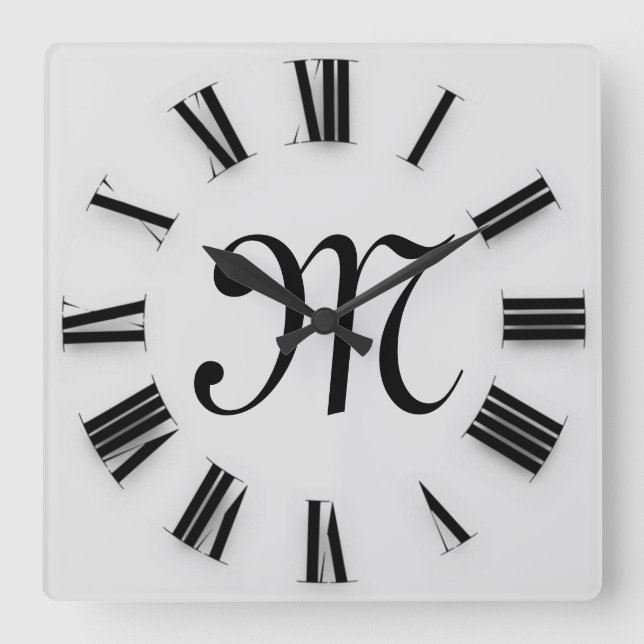 Horloge Carrée Le Roman de Gray Black Monogram (Recto)
