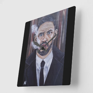 Horloge Carrée Le tableau de Mobster par Alfred Fox