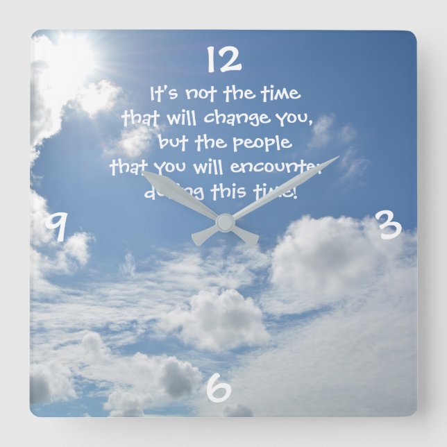 Horloge Carrée Le temps... (Recto)