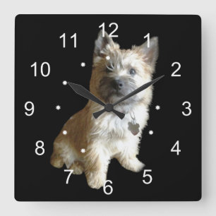 Horloge Carrée Le Terrier Cutest Jamais ! Plus mignon que Toto !