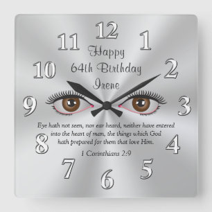 Horloge Carrée Le vers personnalisable de bible synchronise