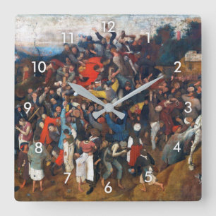 Horloge Carrée Le vin de la Saint-Martin, Pieter Bruegel