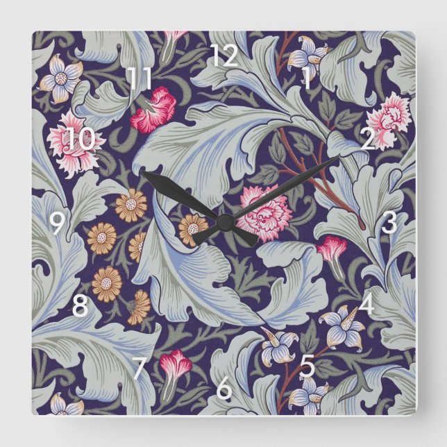 Horloge Carrée Leicester, William Morris (Recto)