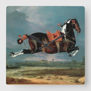 Horloge Carrée L'élevage du Cheval Piebald "Cehero"