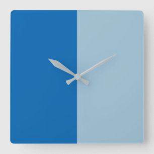 Horloge Carrée Lemonade bleue électrique et ton duo Aquamarine