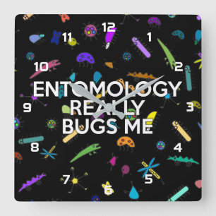 HORLOGE CARRÉE L'ENTOMOLOGIE ME BOGUE VRAIMENT