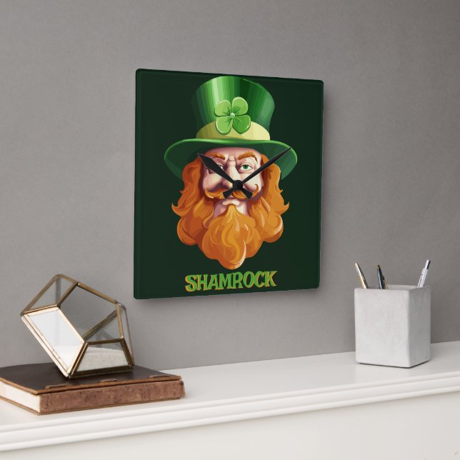 Horloge Carrée Leprechaun Hideaway (Bureau)