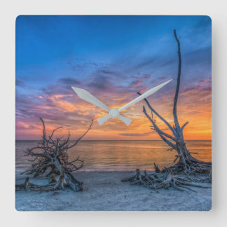 Horloge Carrée Les arbres d'amant