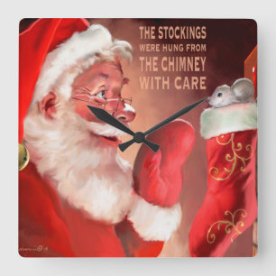 Horloge Carrée Les bas étaient suspendus par le c