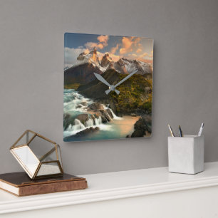 Horloge Carrée Les cascades   Cascade de qualité Salto Patagonie 