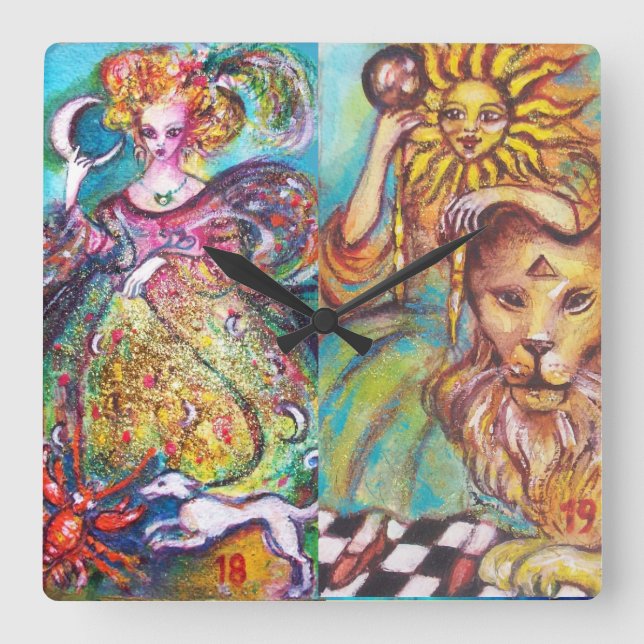 HORLOGE CARRÉE LES CITOYENS DES OMBRES PERDUES /LA LUNE ET LE SOL (Recto)