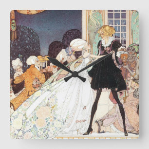 Horloge Carrée Les Douze Princesses Danseuses de Kay Nielsen vint