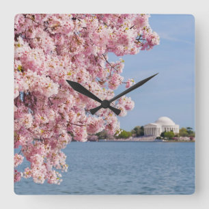 Horloge Carrée Les Etats-Unis, Washington DC, cerisier