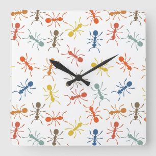 Horloge Carrée Les fourmis