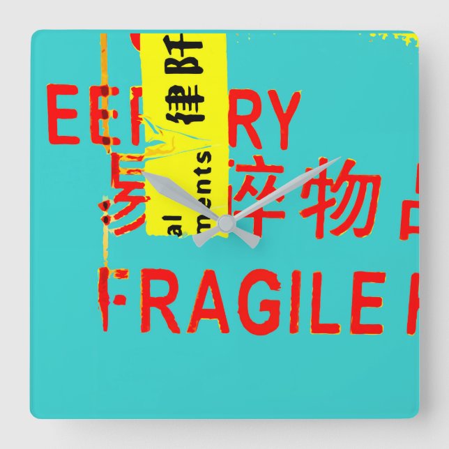 HORLOGE CARRÉE LES MARQUEURS FRAGILES (Recto)