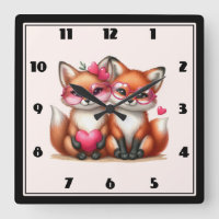 Les mignons renards orange en amour