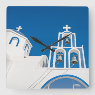 Horloge Carrée Les monuments   Église grecque du dôme bleu