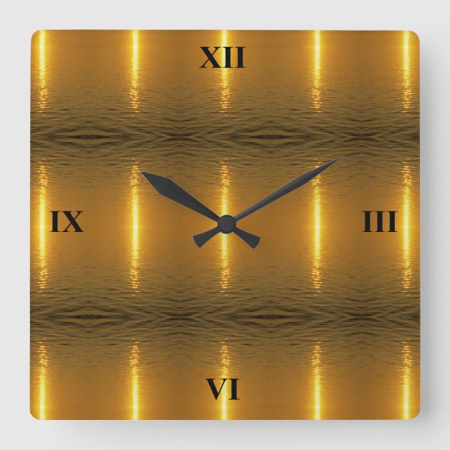 Horloge Carrée Les Ondes suédoises (Recto)