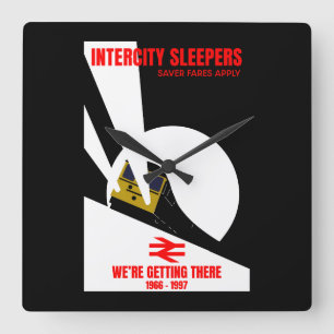 Horloge Carrée Les passionnés de train ferroviaire britannique