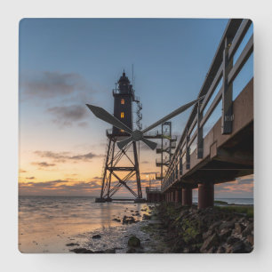 Horloge Carrée Les phares Eversand-Oberfeue Allemagne