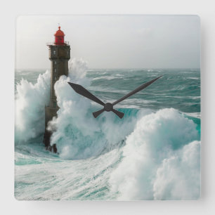 Horloge Carrée Les phares   Jument Phare Ouessant France