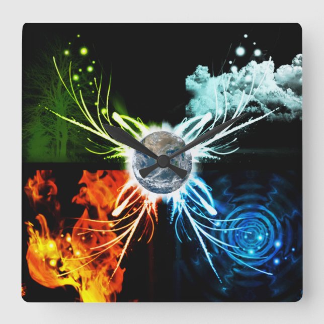 Horloge Carrée Les Quatre (Recto)