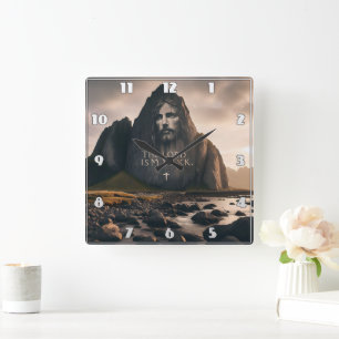 Horloge Carrée Les seigneurs affrontent les montagnes Rocheuses