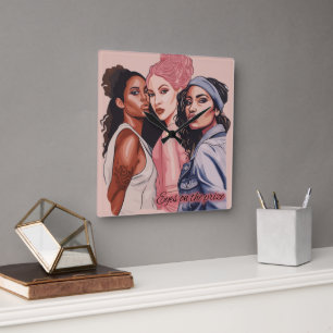 Horloge Carrée Les yeux sur le prix