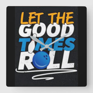 HORLOGE CARRÉE ***LET THE GOOD TIMES ROLL TRAILER CLOCK***