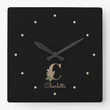 LETTRE MONOGRAPHIQUE BOtanique Élégante C