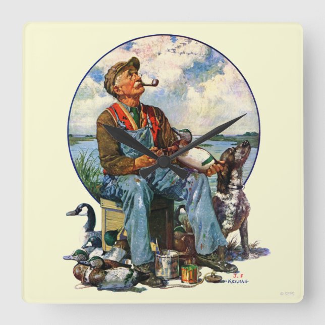 Horloge Carrée leurres (Recto)