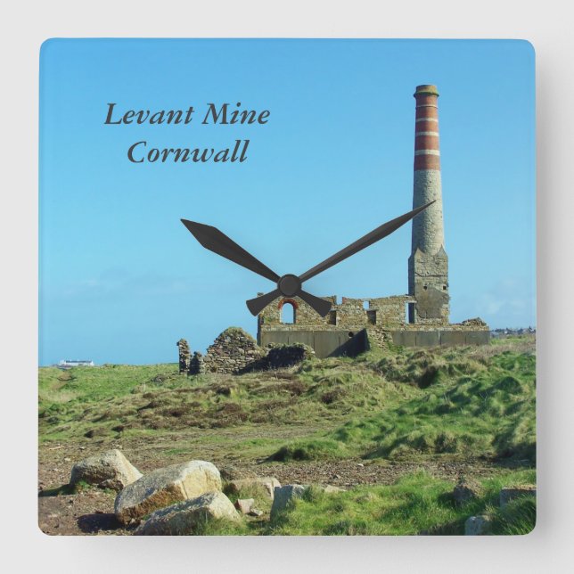 Horloge Carrée Levant Mine Cornwall Angleterre Photo (Recto)