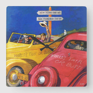 Horloge Carrée L'Exposition universelle ou le buste